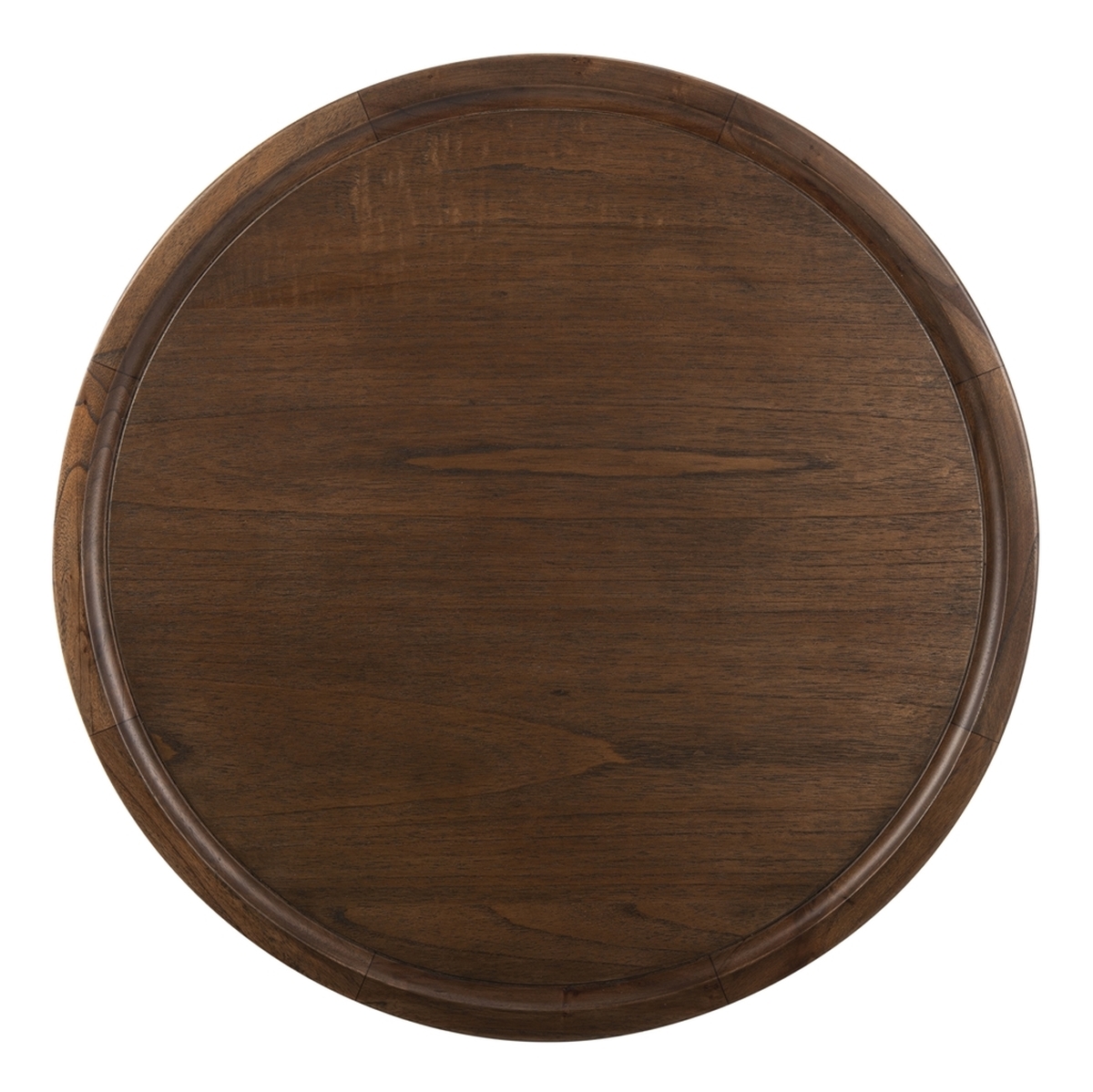 Devin Round Pedestal Coffee Table, Dark Walnut - Image 2