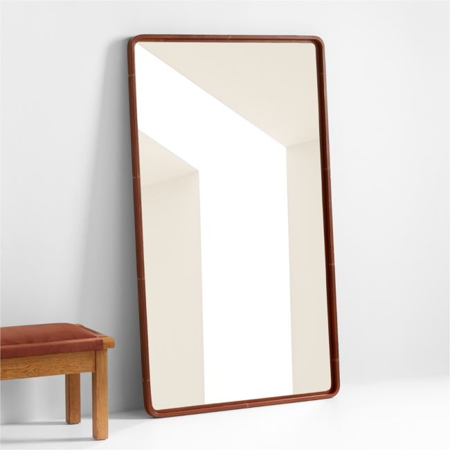 Shinola Runwell Brown Leather Mirror - Image 0