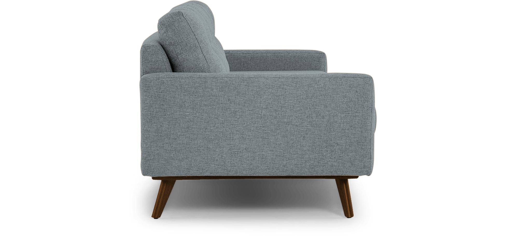 Blue Hopson Mid Century Modern Grand Sofa - Dawson Slate - Mocha - Image 2