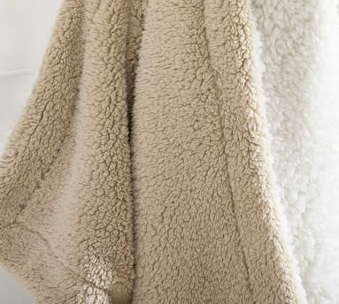 Fireside Cozy Reversible Throw, 50 x 60", Ivory/Neutral - Image 1