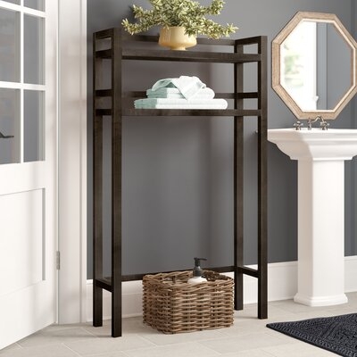 Bernardston 28.25" W x 48" H x 9" D Solid Wood Free-Standing Over-The-Toilet Storage - Image 0