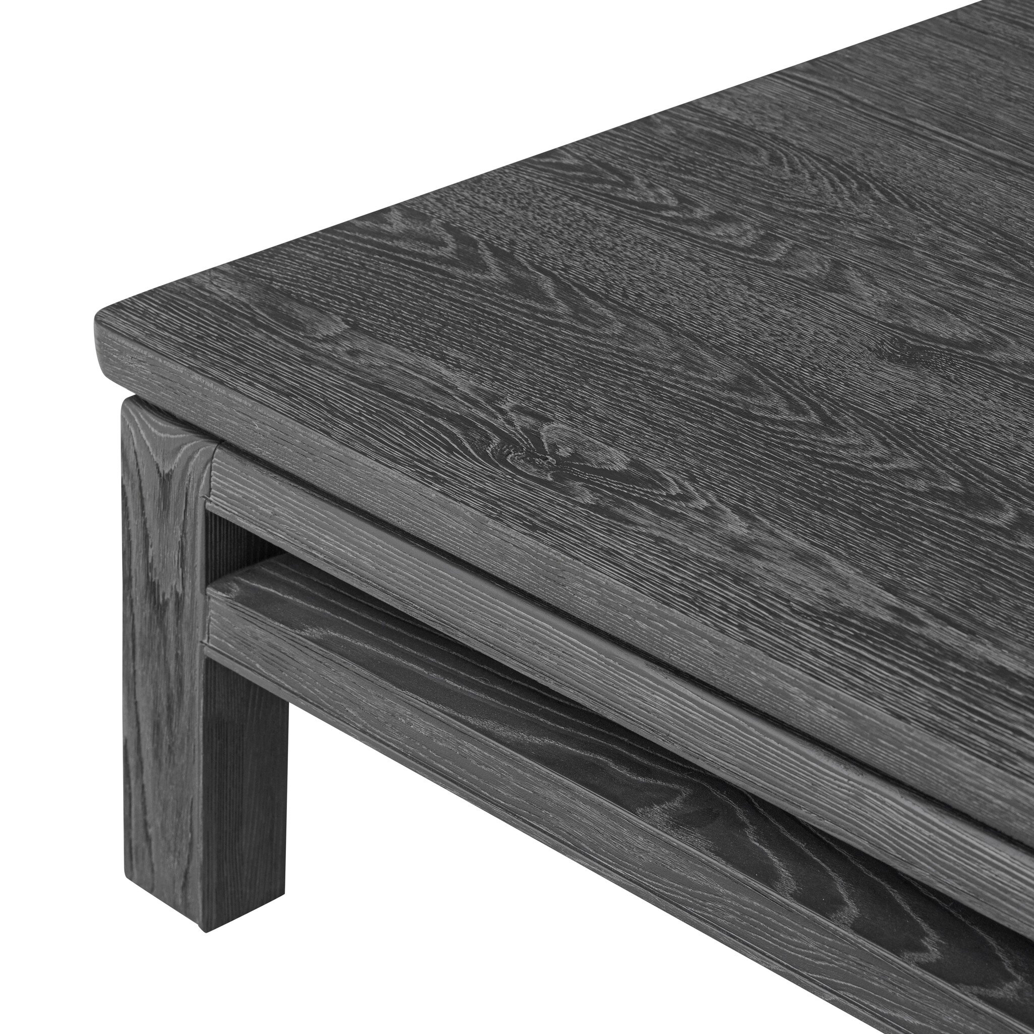 Oman Coffee Table - Rustic Black Veneer - Image 5
