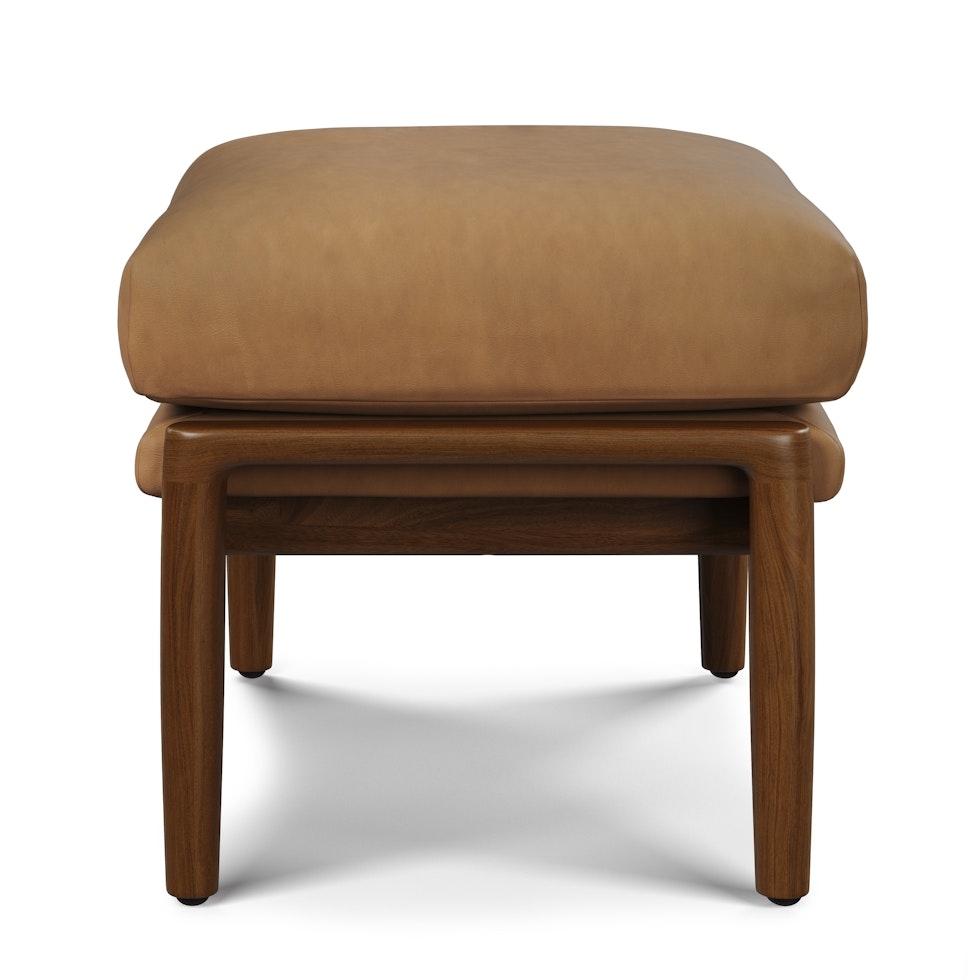 Bavel 25" Leather Ottoman - Charme Tan - Image 2