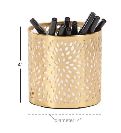 Renshaw Modern Perforated Design Round Pencil Cup - Image 3