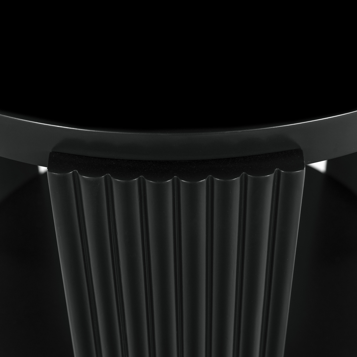 Liabella Round Wood Accent Table - Black - Image 2