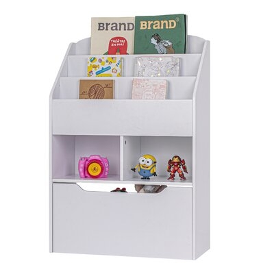 24"Kids Display, Kids Bookcase With Toy Storage,Kids Book Organizer, White - Image 0