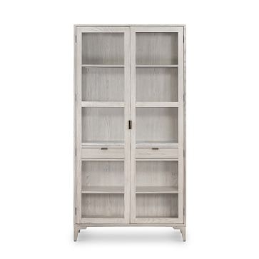 Washed White Oak & Glass Cabinet E.D.  May 2022 - Image 1