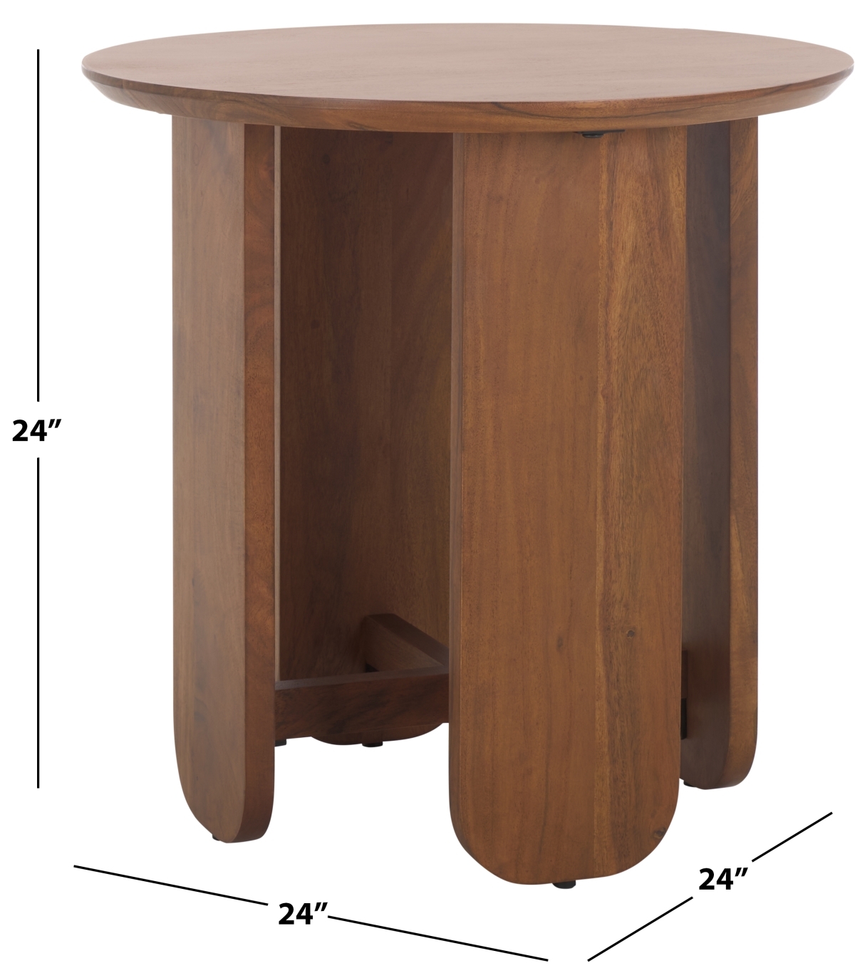 Raybelina Round Accent Table - Walnut - Image 7