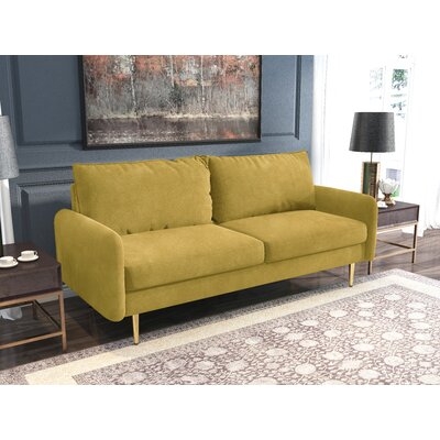 Round Arm 71.65" Wide Velvet Sofa  Luxury Edition - Image 0