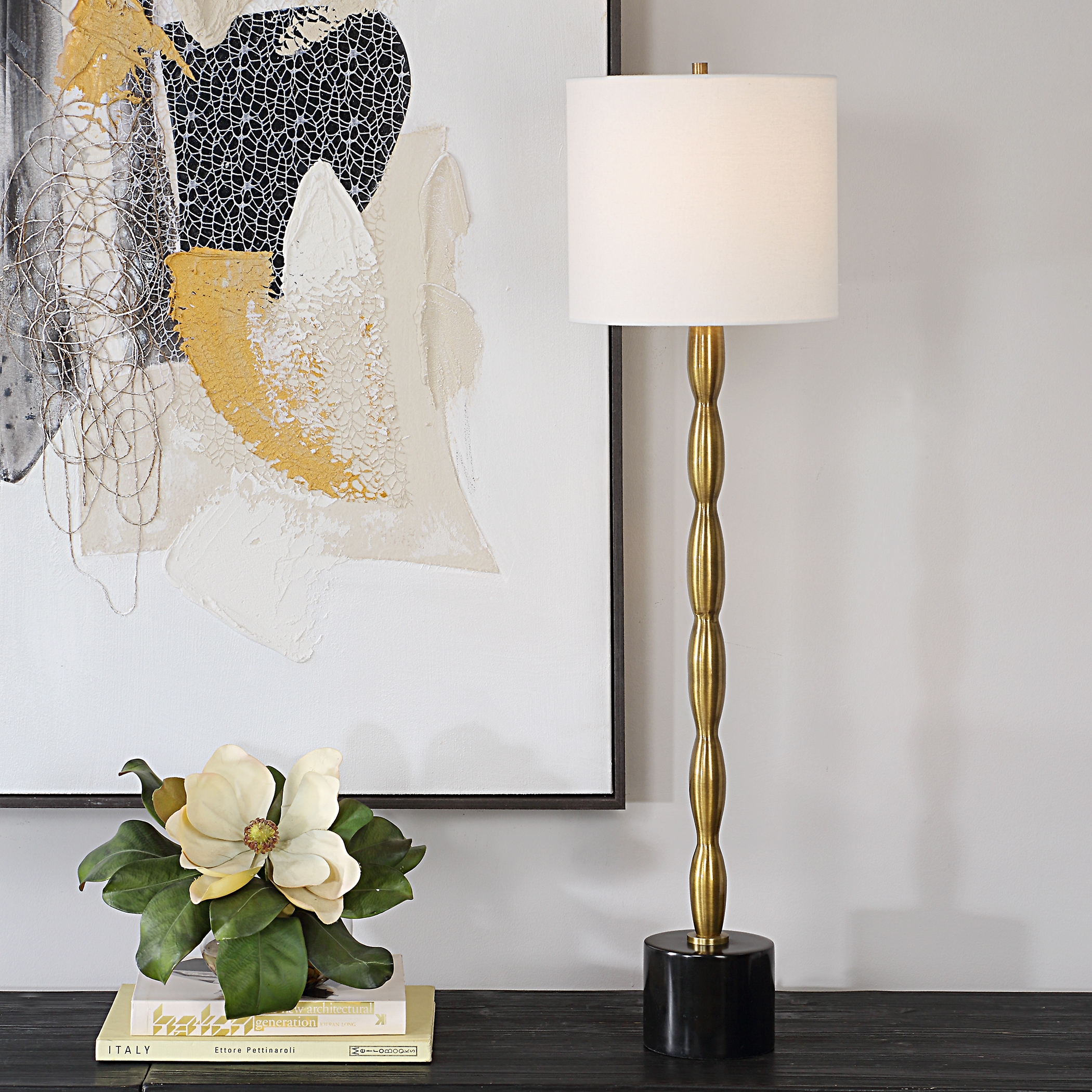 Ezra Brass Buffet Lamp - Image 1