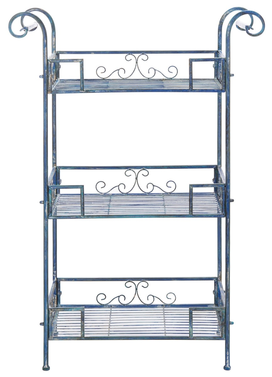 Noreen 3 Tier Shelf - Mossy Blue - Safavieh - Image 0