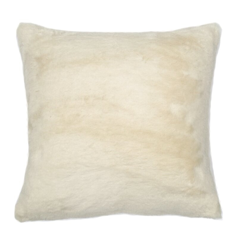 TOSS by Daniel Stuart Studio Eureka Faux Fur Throw Pillow Color: Winter White - Image 0