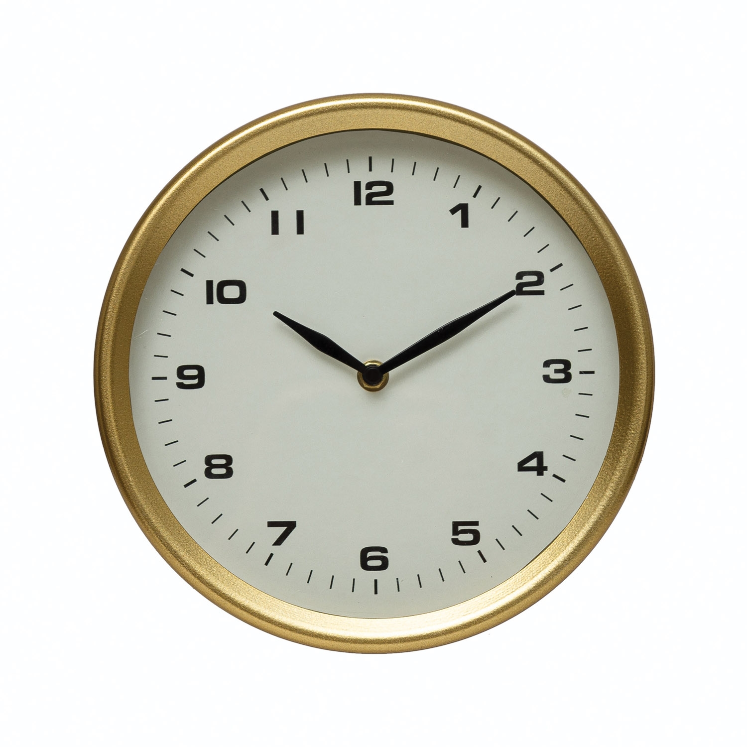Metal Table Clock, Brass Finish - Image 0