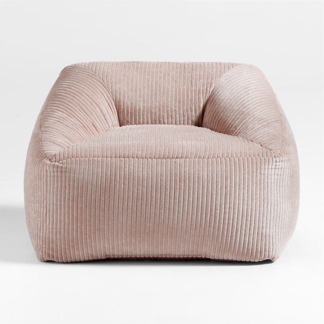 Classic Mauve Organic Cotton Velvet Corduroy Kids Lounge Chair - Image 0