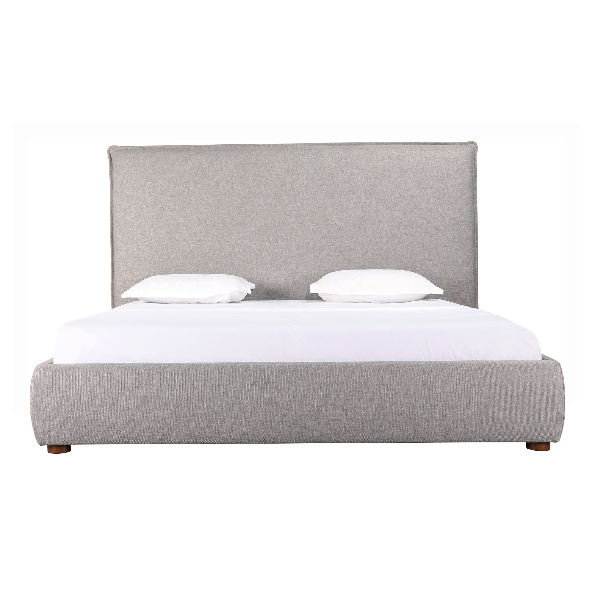 Luzon Queen Bed Tall Headboard Greystone - Image 1