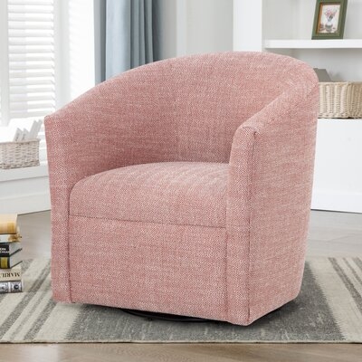Andaleeb 29.75" Wide Polyester Swivel Barrel Chair - Image 0