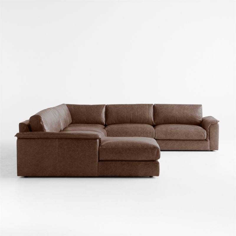 Wythe 4-Piece L-Shaped Leather Sectional Sofa with Chaise Lounge - Image 5