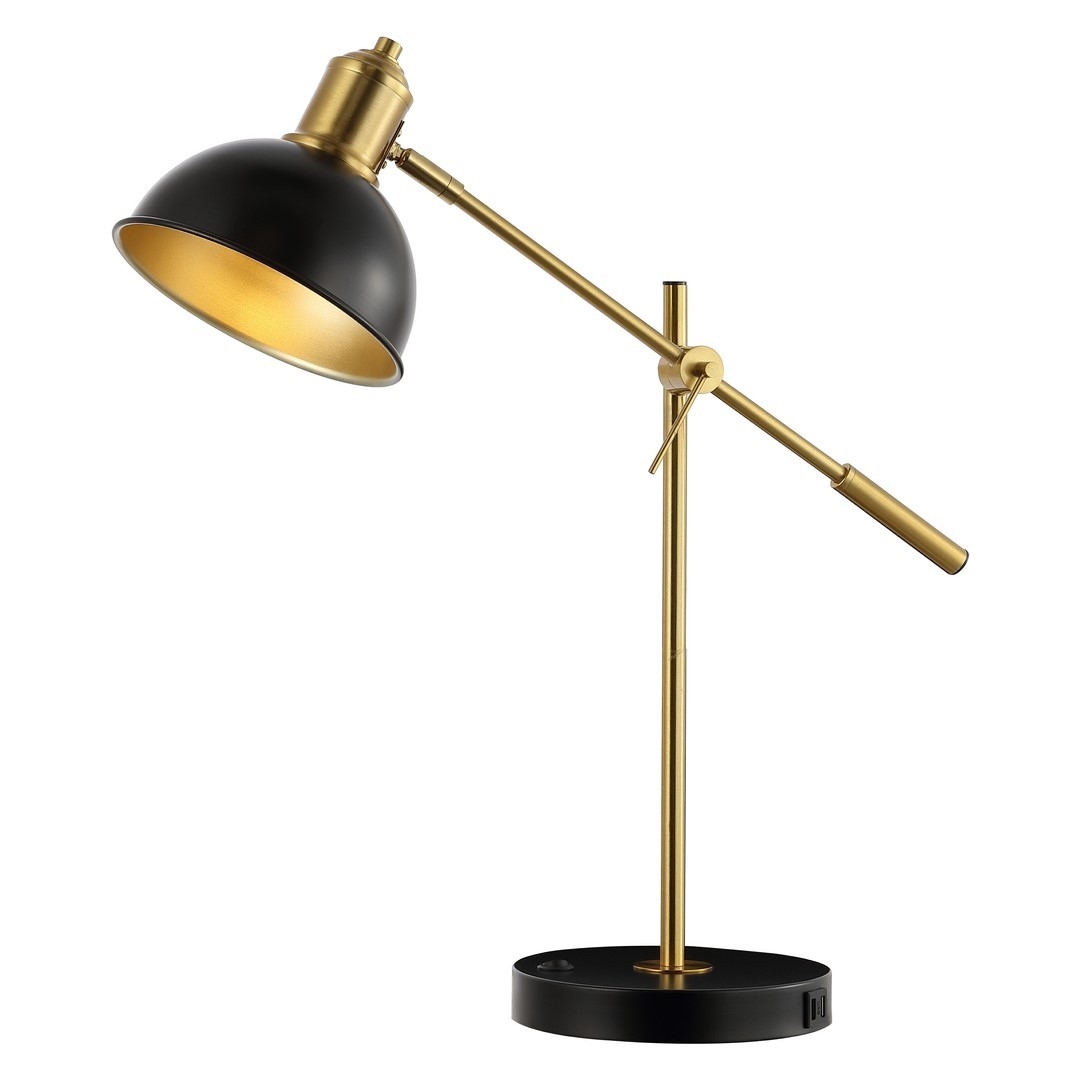 Amur 24" Table Lamp W/ Usb - Black / Brass - Safavieh - Image 3