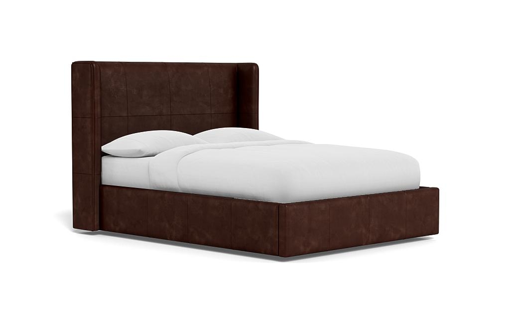 Graham Leather Upholstered Bed with Storage Option - Image 1