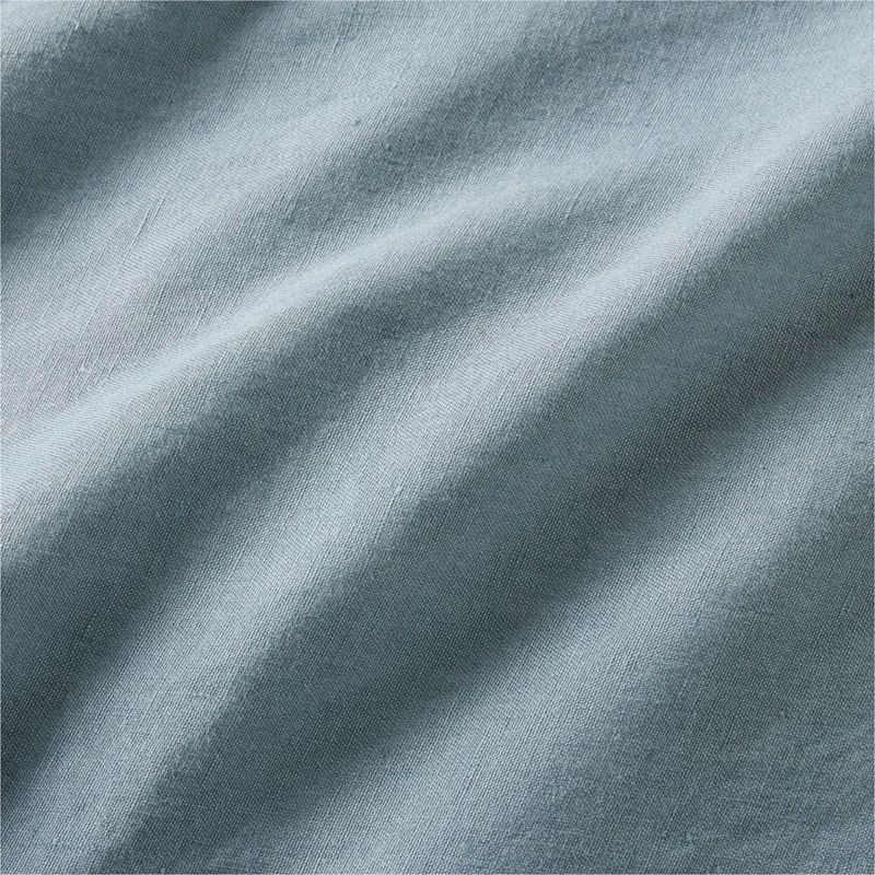 EUROPEAN FLAX™-Certified Linen Slate Blue King Pillow Shams Set of 2 - Image 1