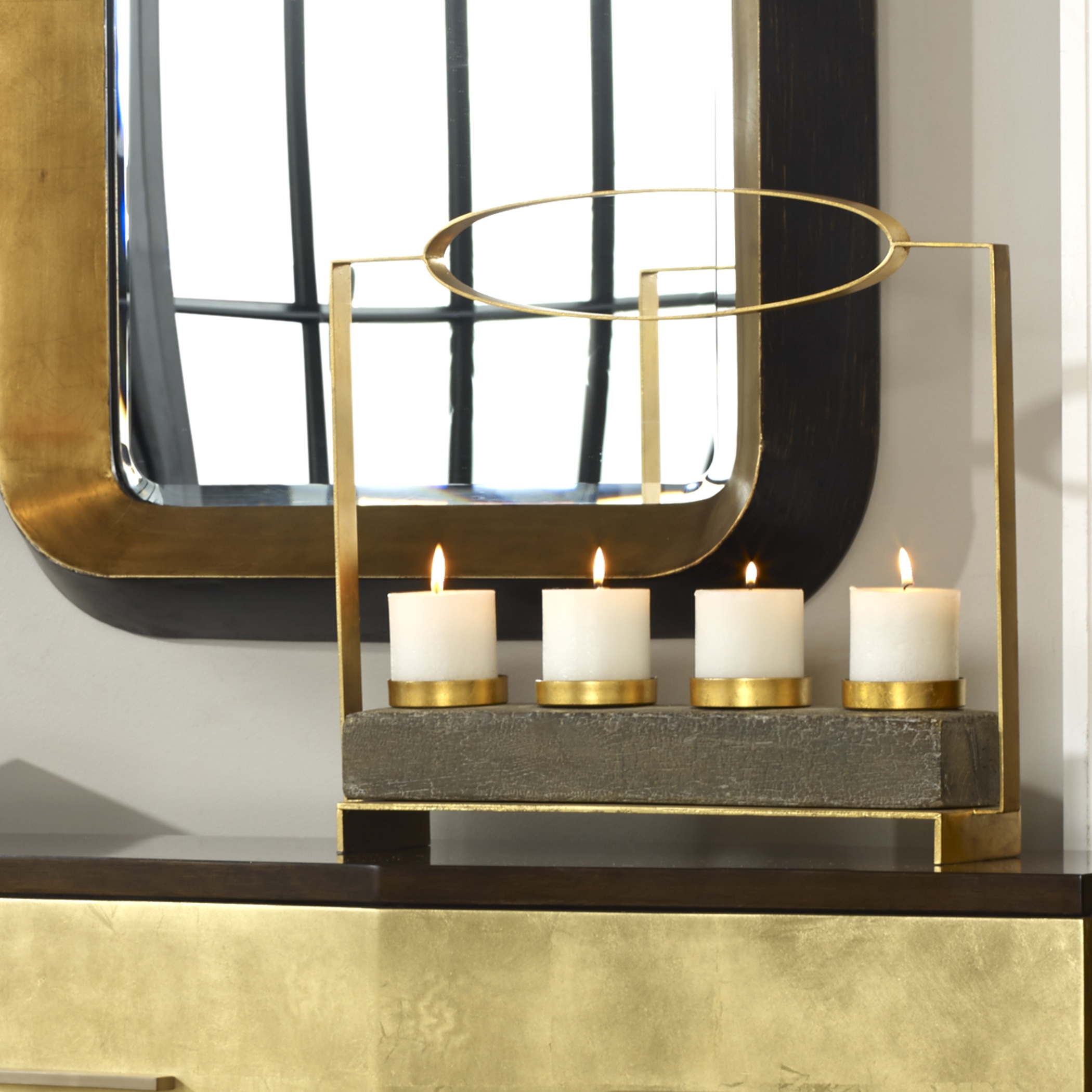 Amrit Gold Candleholder - Image 1
