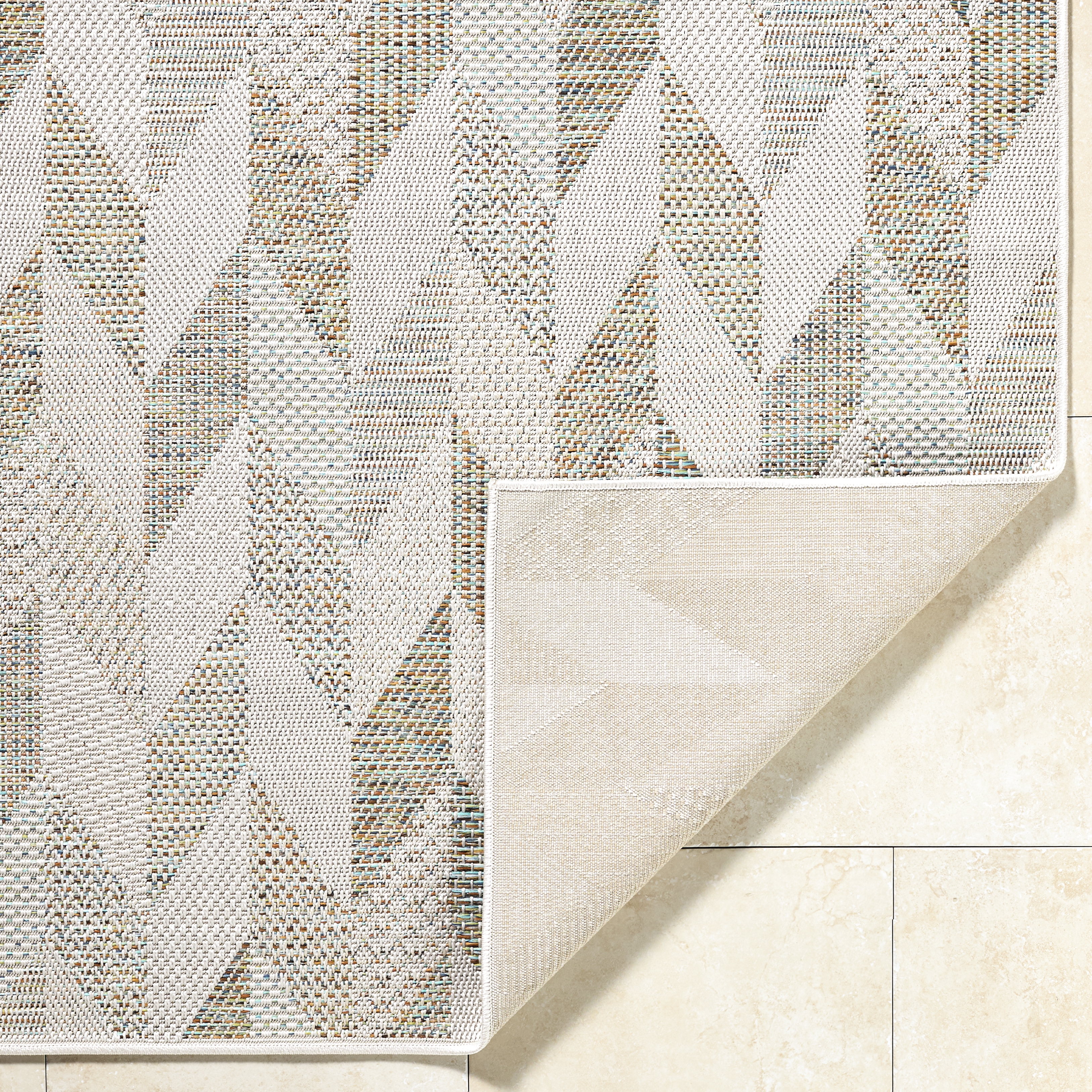 Crete  Outdoor 6'3" x 9' Machine Woven Rug - Image 3