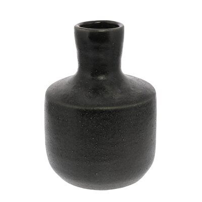 Hewit Black 7.5" Ceramic Table Vase - Image 0
