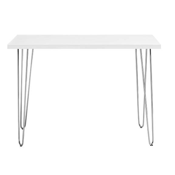 42" Mid Century Modern Wood Computer Desk - White - Image 1