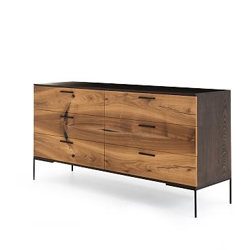 Natural Wood 6 Drawer Dresser - Image 1