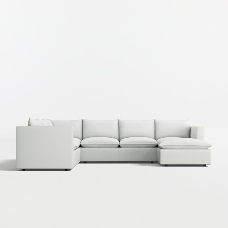 Lotus Modular 4-Piece L-Shaped Sectional Sofa with Chaise Lounge - Image 6