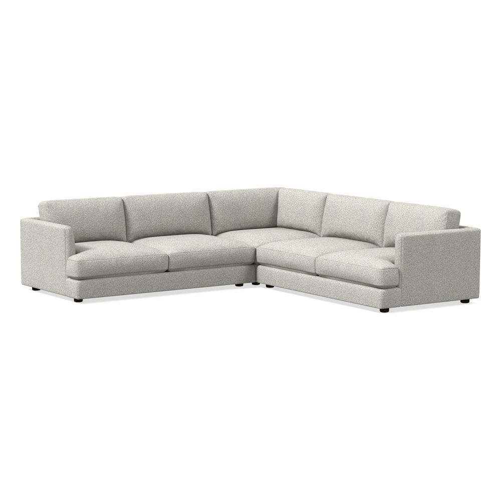 Haven Sectional Set 03: Left Arm Sofa, Corner, Right Arm Sofa, Poly, Chenille Tweed, Storm Gray, Concealed Supports - Image 0