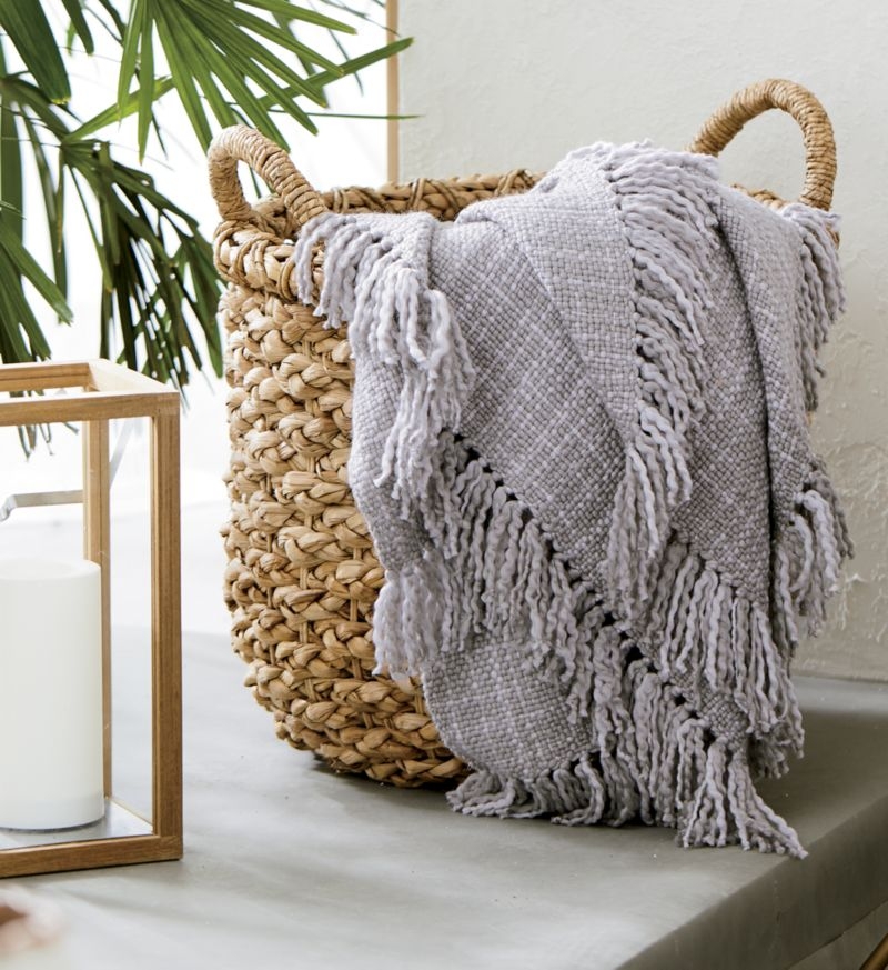 Emlyn Small Woven Blanket Basket - Image 3