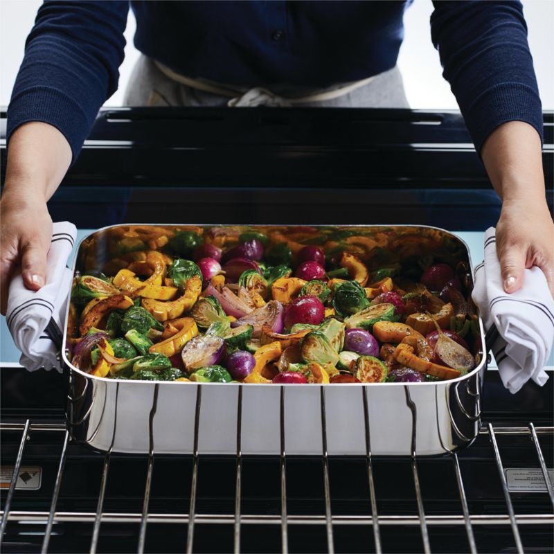 KitchenAid ® 18.5" Stainless Steel Roasting Pan with Rack - Image 3