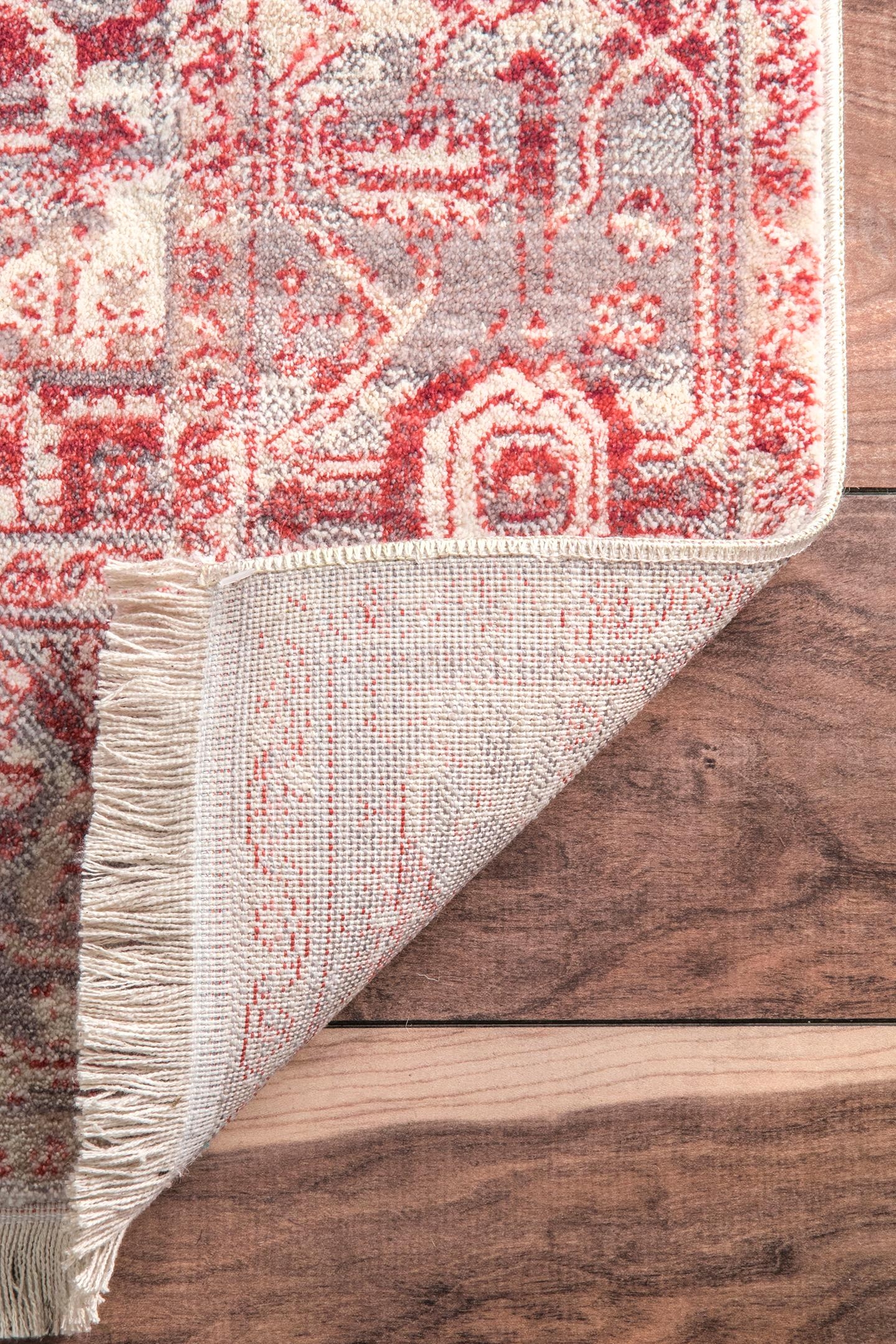 Vintage Harriet Medallion Fringe Rug Area Rug - Image 3