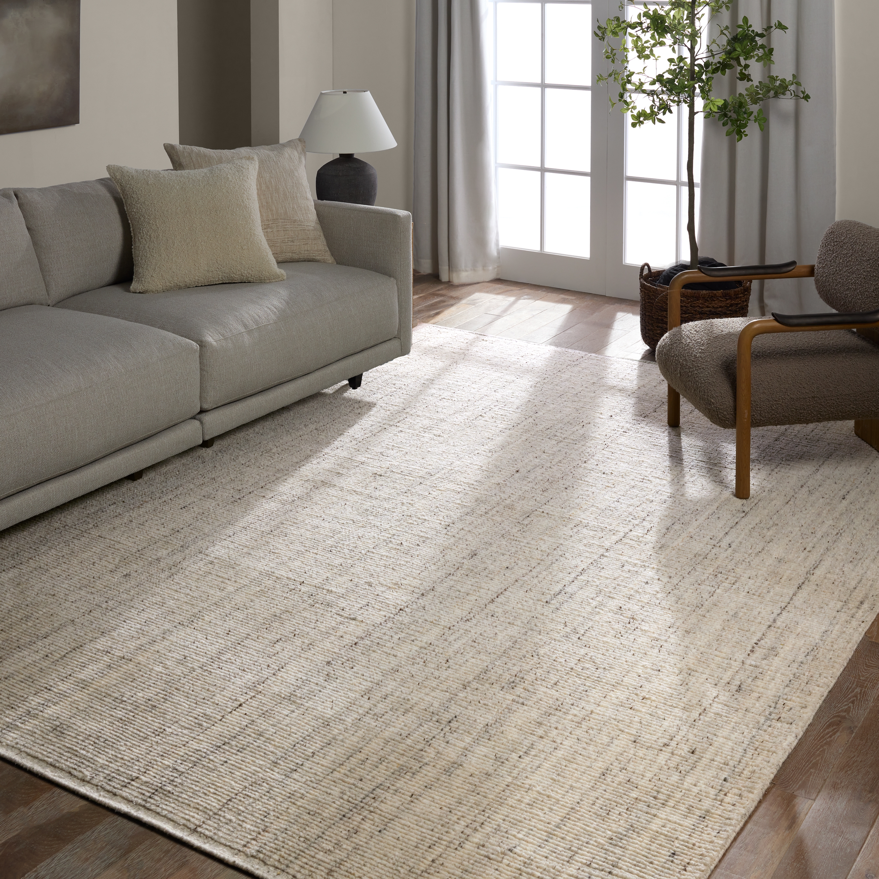 Griffeth MOH01 Handmade Trellis Ivory Area Rug (9'6"x13'6") - Image 4