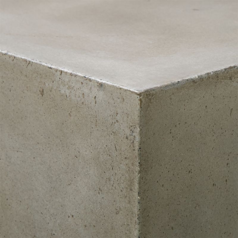 Matter Grey Cement Square Side Table - Image 3