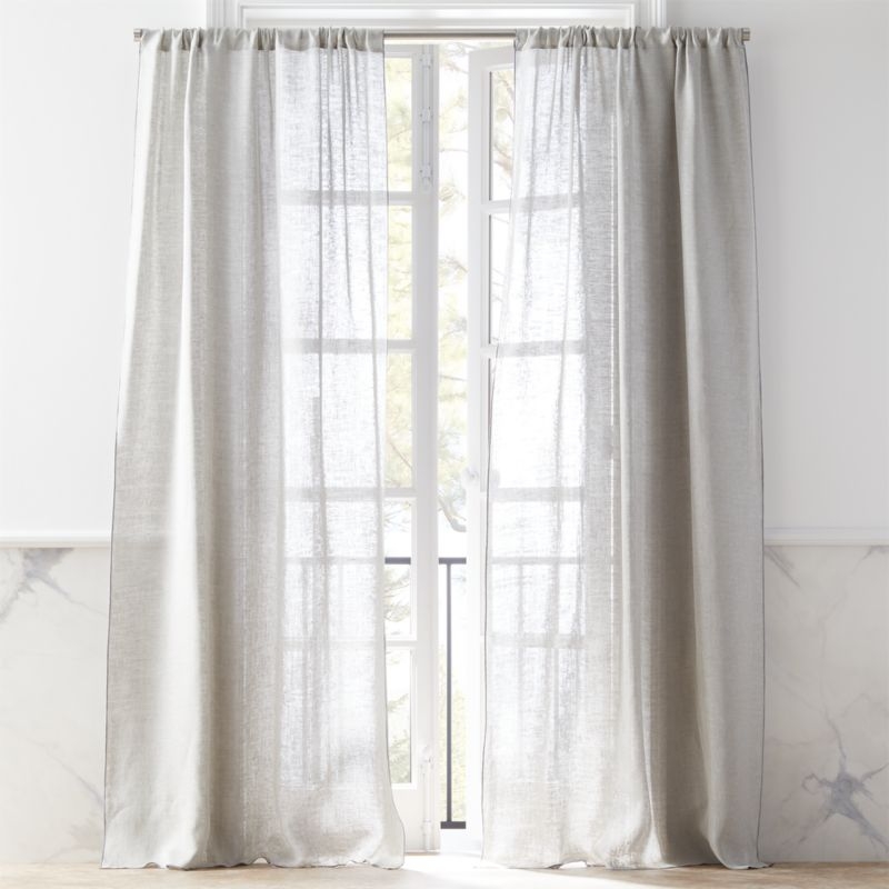 Dos Dark Grey and Light Grey Two-Tone Curtain Panel 48"x108" - Image 1