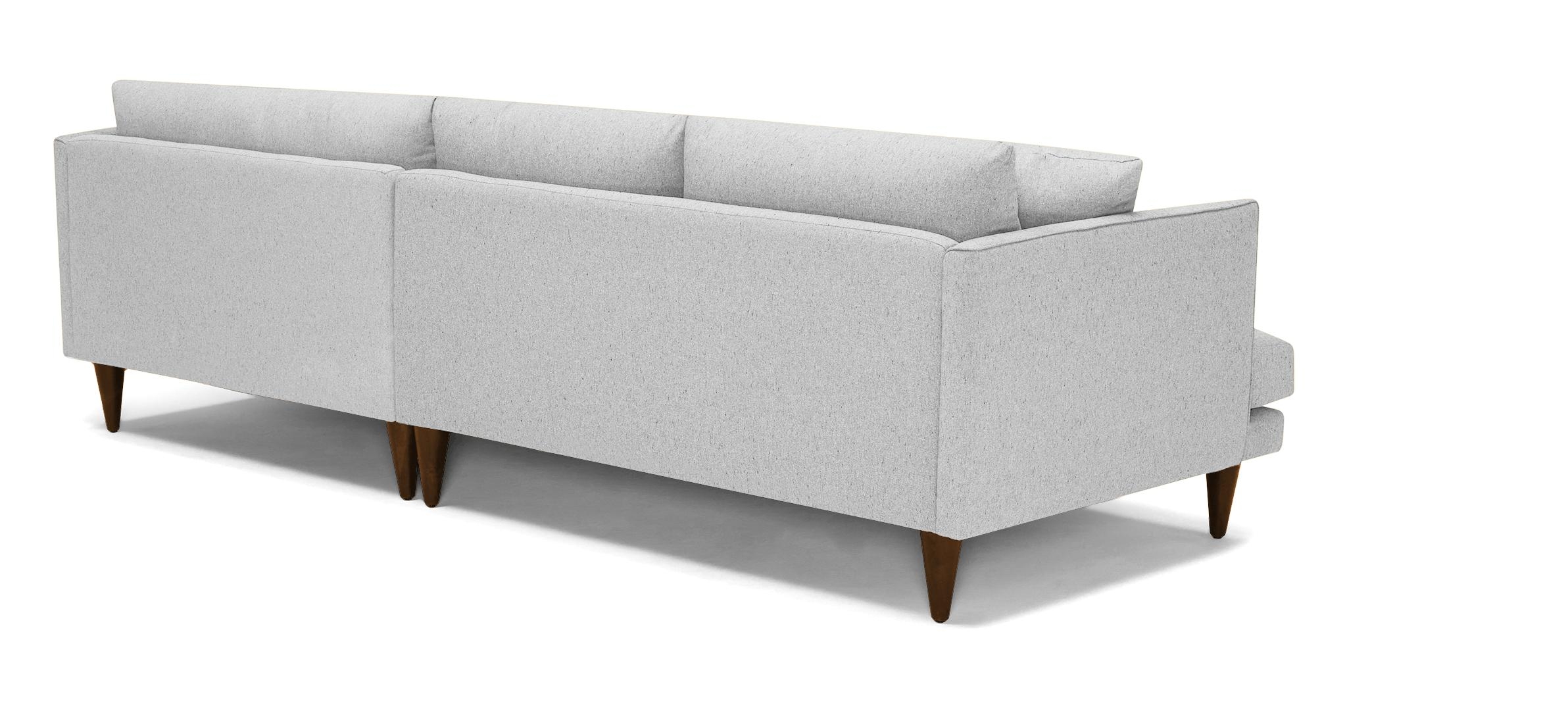 Gray Lewis Mid Century Modern Sectional - Milo Dove - Mocha - Right - Cone - Image 3