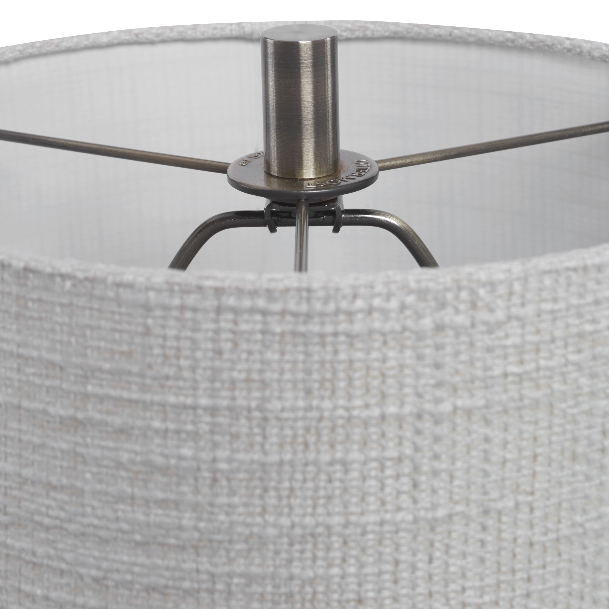 Zahlia Aged Gray Ceramic Lamp - Image 4