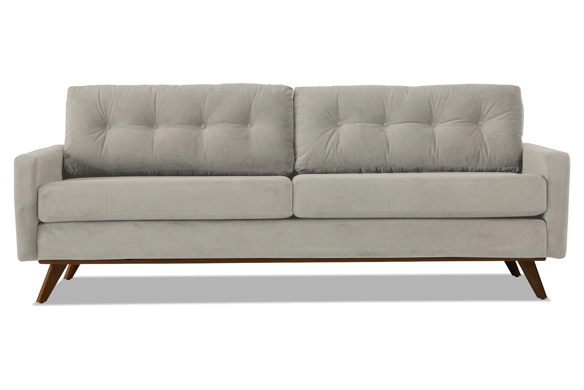 White Hopson Mid Century Modern Sofa - Bloke Cotton - Mocha - Image 0