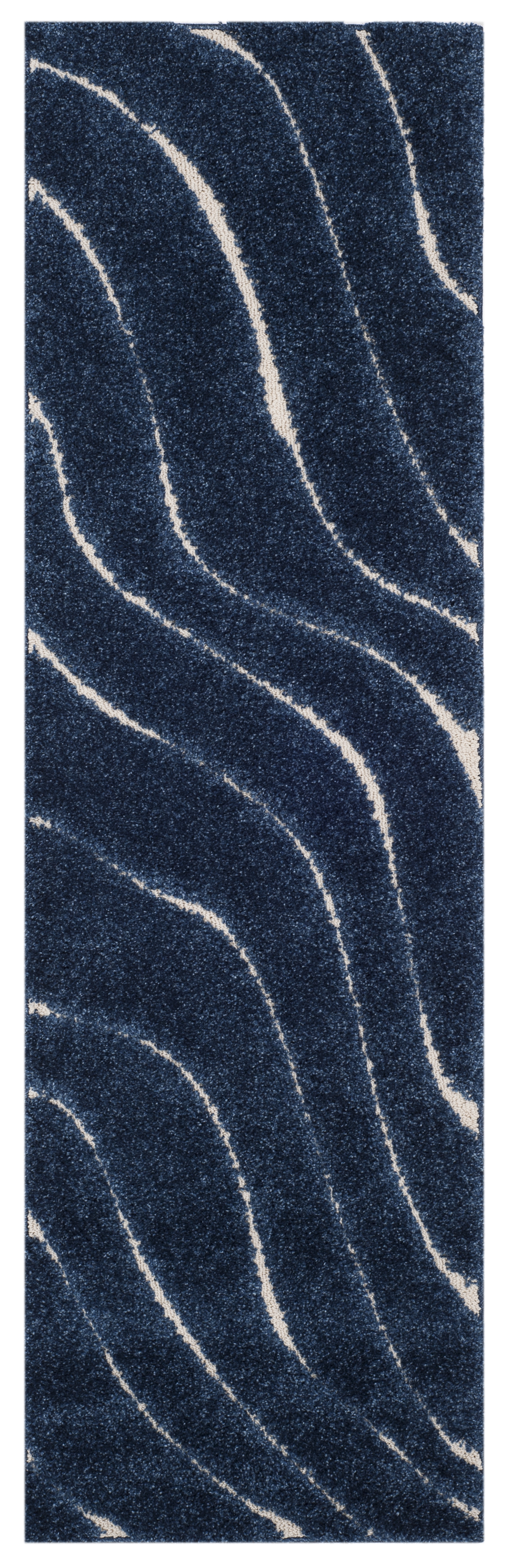 Arlo Home Woven Area Rug, SG472-6511, Dark Blue/Cream,  2' 3" X 7' - Image 0