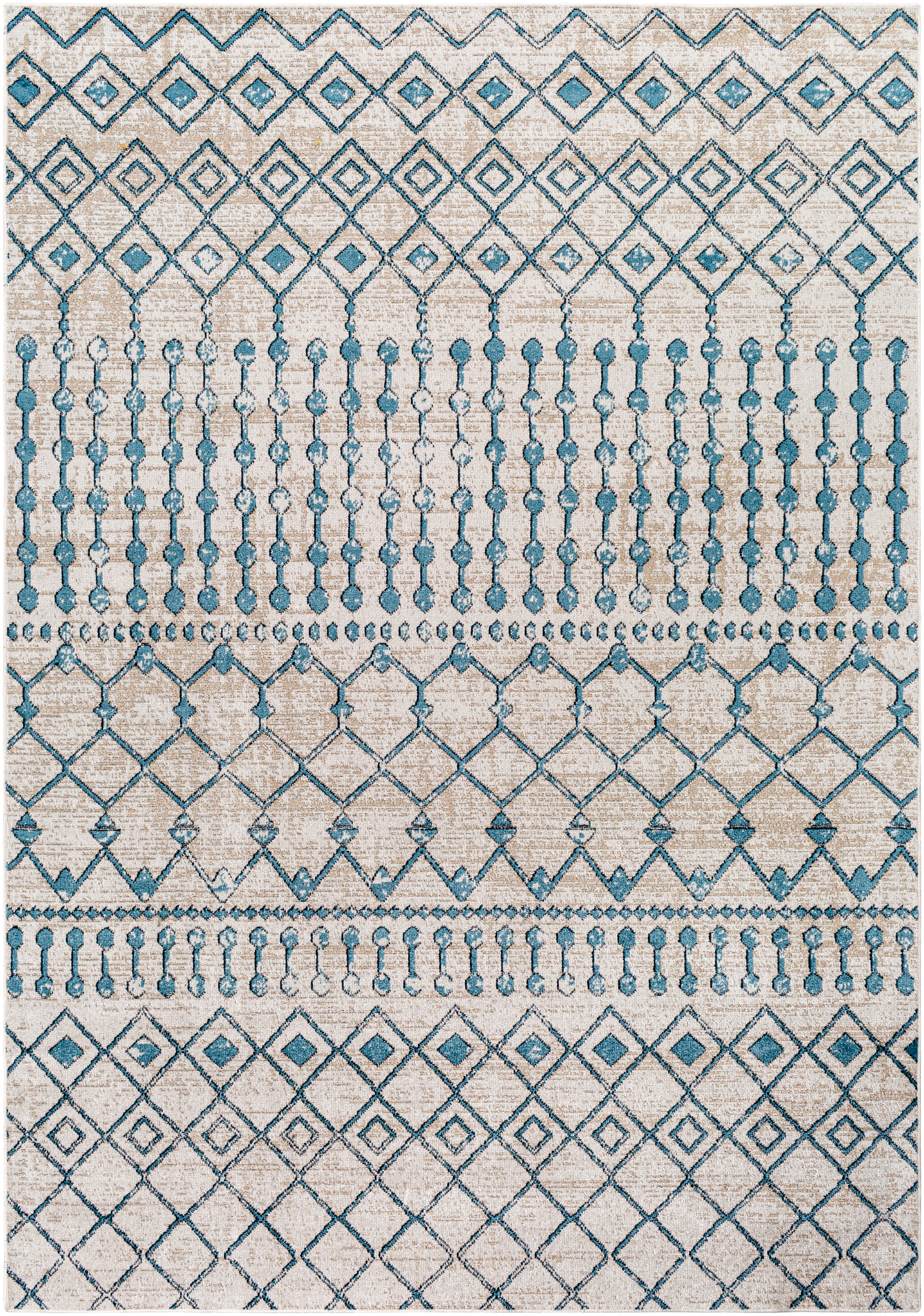 Lavadora Beige Indoor 9'2" x 12' Machine Woven Rug - Image 0