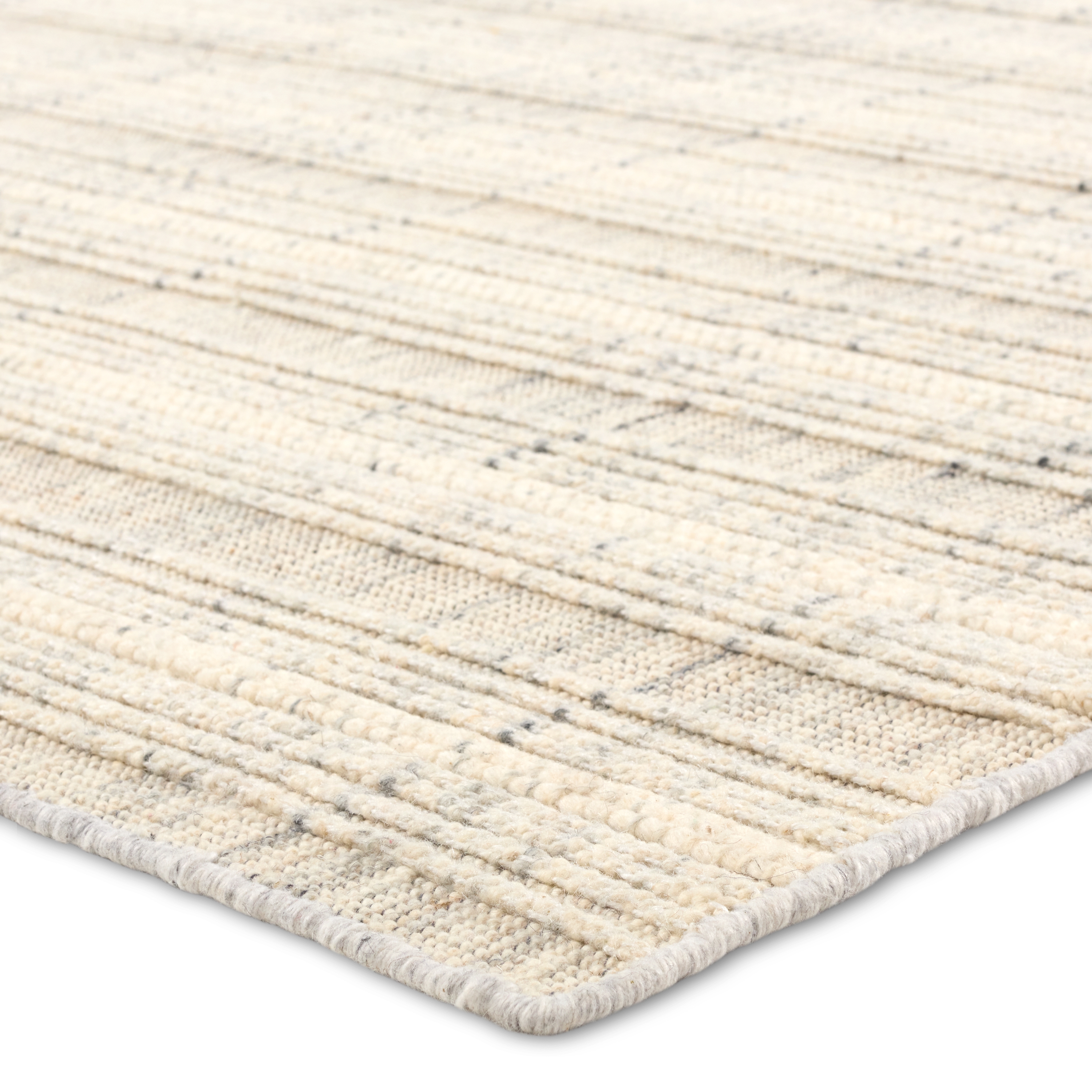 Barclay Butera by Promontory PCT02 Handmade Striped Ivory and Gray Area Rug (8'x10') - Image 1