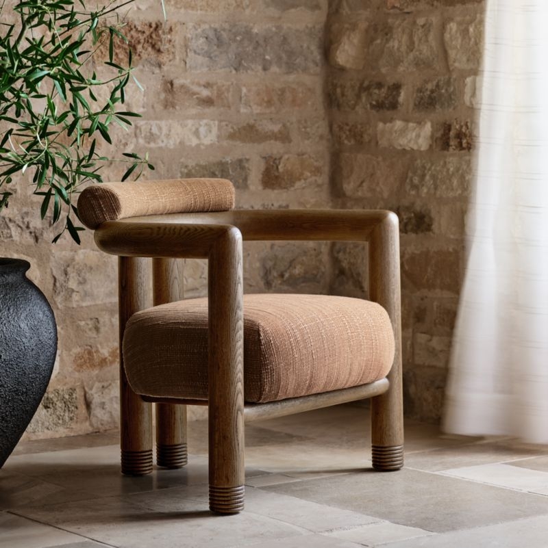 Porto Wood Frame Accent Chair - Image 2