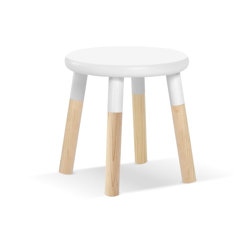 Nico and Yeye Peewee Kids Stool Color: White (Set of 2) - Image 0