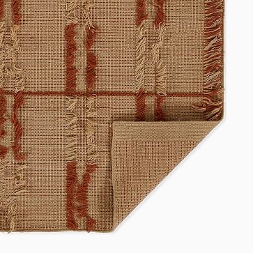 Indoor/Outdoor Serena Fringe Rug, 2.3'x8', Terracotta - Image 3