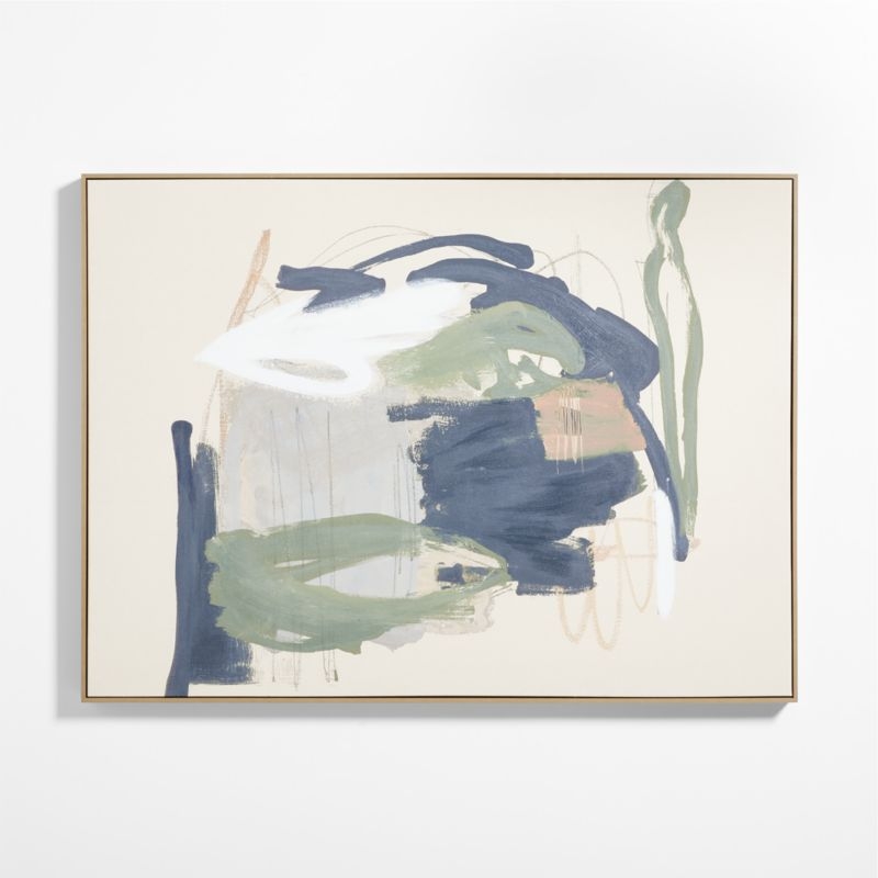 "Sage Advice" Framed Light Green Wall Art Print 45"x61" by April Sanders - Image 3