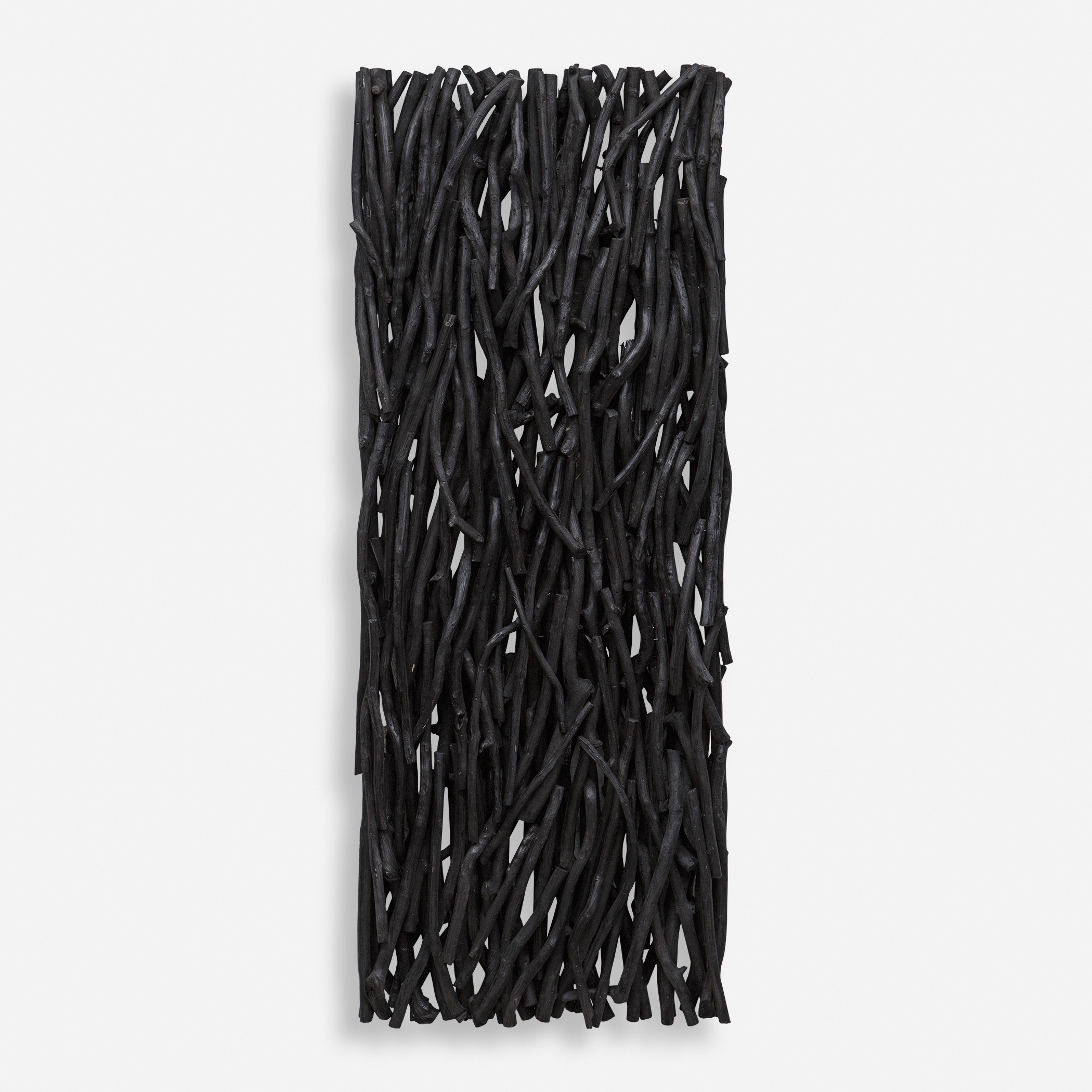 Gathered Teak Black Wood Wall Decor - Image 0