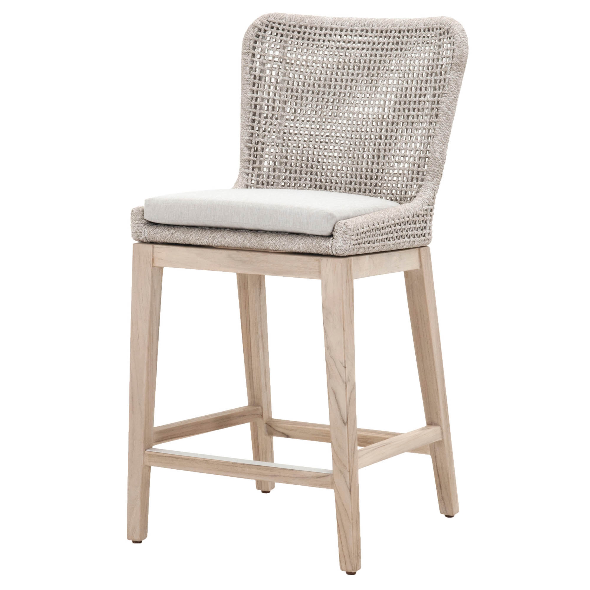 Winnetka Indoor/Outdoor Counter Stool, White Taupe - Image 1