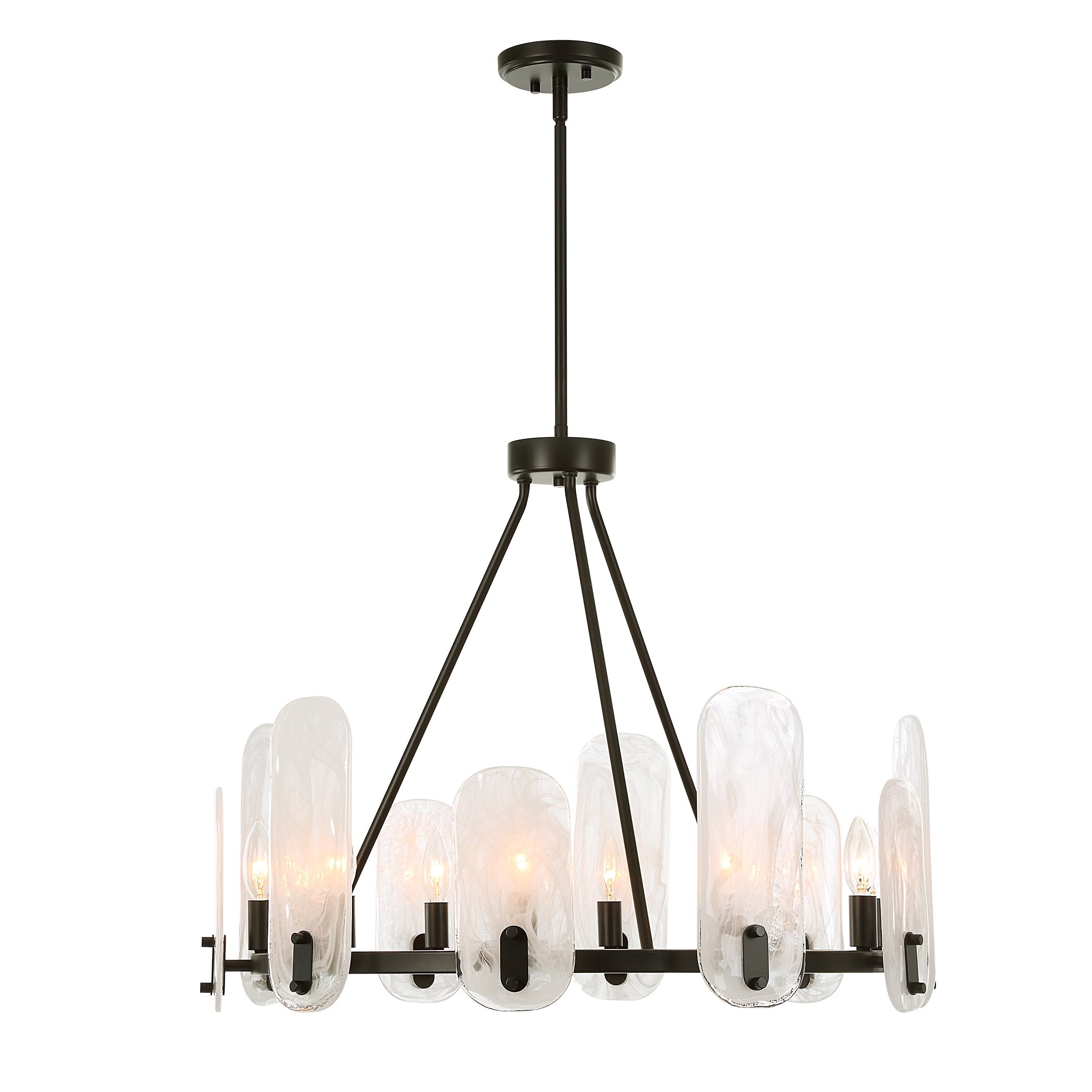 Ellipse 10 Light Dark Bronze Chandelier - Image 7